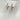 10K G & DIA huggie w/square diamond dangle earring