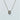 14K White gold & diamond single drop oval baguette &round dia necklace 16"